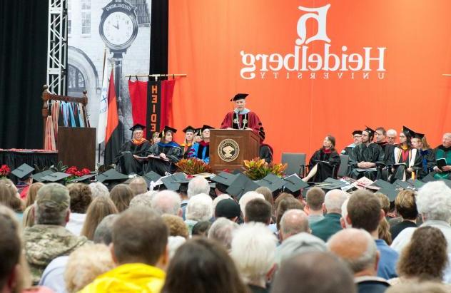 The president at commencement